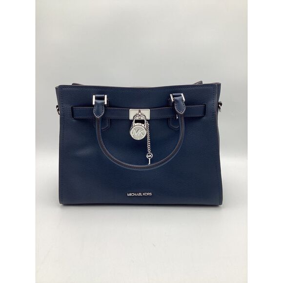 Michael Kors Handbags - Michael Kors Women's Hamilton Medium Leather Satchel Blue OS